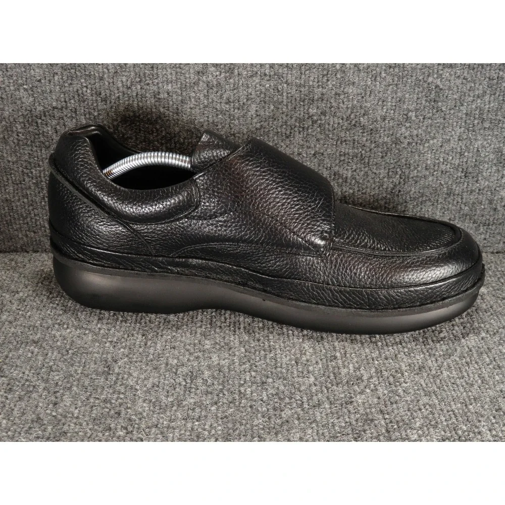 Propet Shoes Men's Black Leather Strap Slip On Loafers Size 14 M Comfort M5015